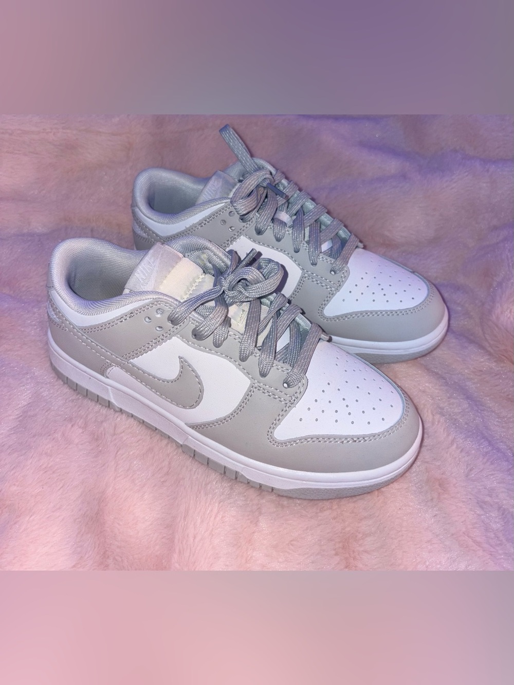 Nike Dunk Lows (grey,white) - women’s size 8
